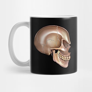 Brown Angry Skull Side View Mug